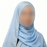 شال مرواریدی زنانه جنس ساتن گلکسی ابعاد 182 در 73 سانتیمتر