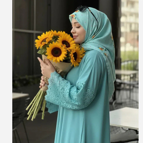 روسری مجلسی طرح پونه تیره نخ کاستوم قواره بزرگ زنانه 140x140