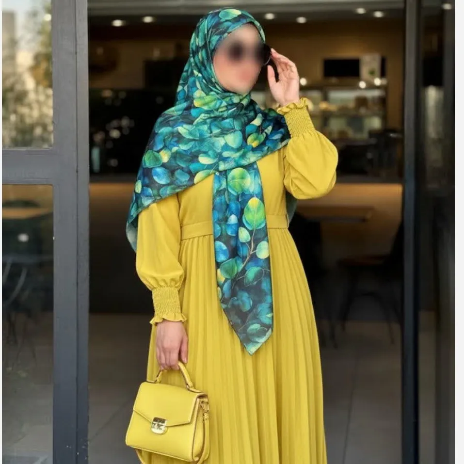 روسری نخ کاستوم طرح وندا سایز 140 زنانه چرخ دوز