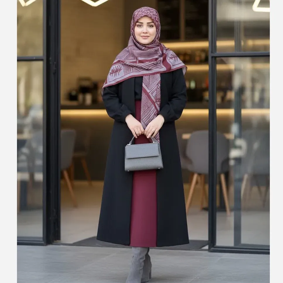 روسری نخ کاستوم طرح خاتون زنانه