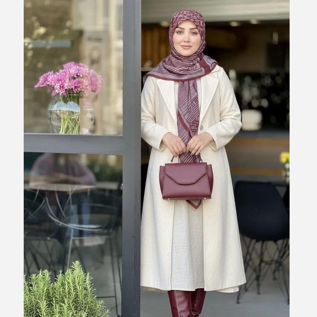 روسری نخ کاستوم طرح خاتون زنانه