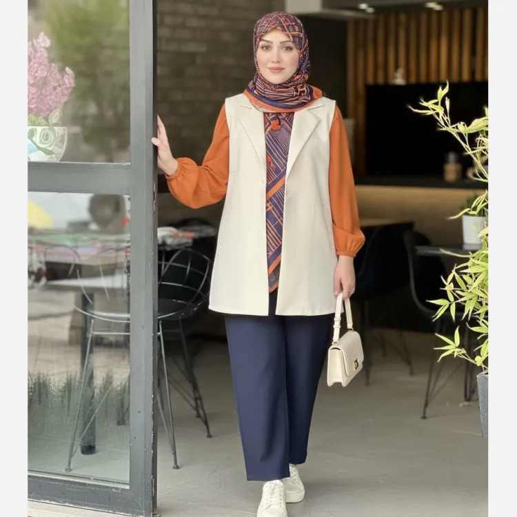 روسری نخ کاستوم طرح خاتون زنانه