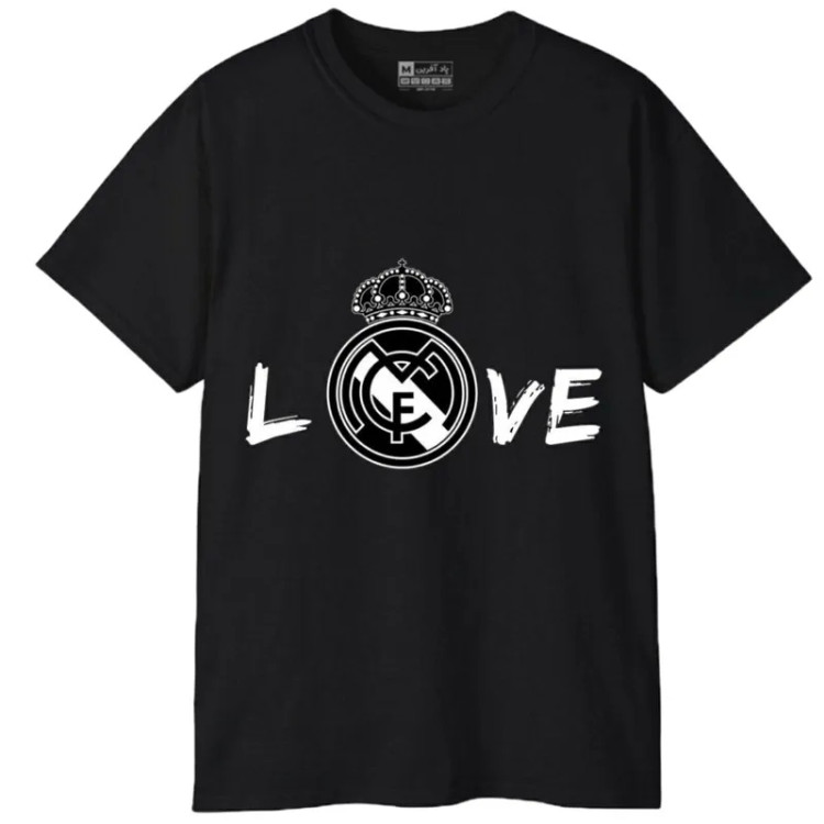 تیشرت آستین کوتاه مردانه پاد آفرین مدل فوتبالی رئال مادرید طرح چاپ کد 427
