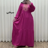 پیراهن ساحلی نخی زنانه مدل آیدا فری سایز مناسب تا 50 با کمربند