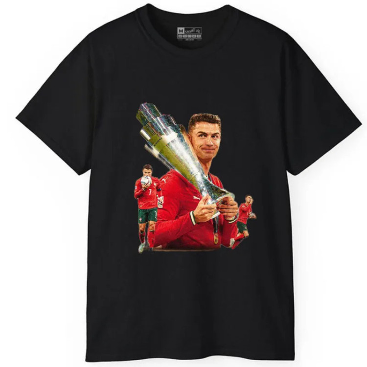 تیشرت آستین کوتاه مردانه طرح فوتبالی کریستیانو رونالدو مدل 973