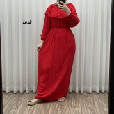 پیراهن ساحلی نخی آستین بلند زنانه و دخترانه فری سایز مدل ملوانی
