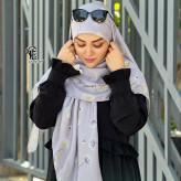 روسری نخی قاصدک طرح سهراب قایق 140 سانتی متر