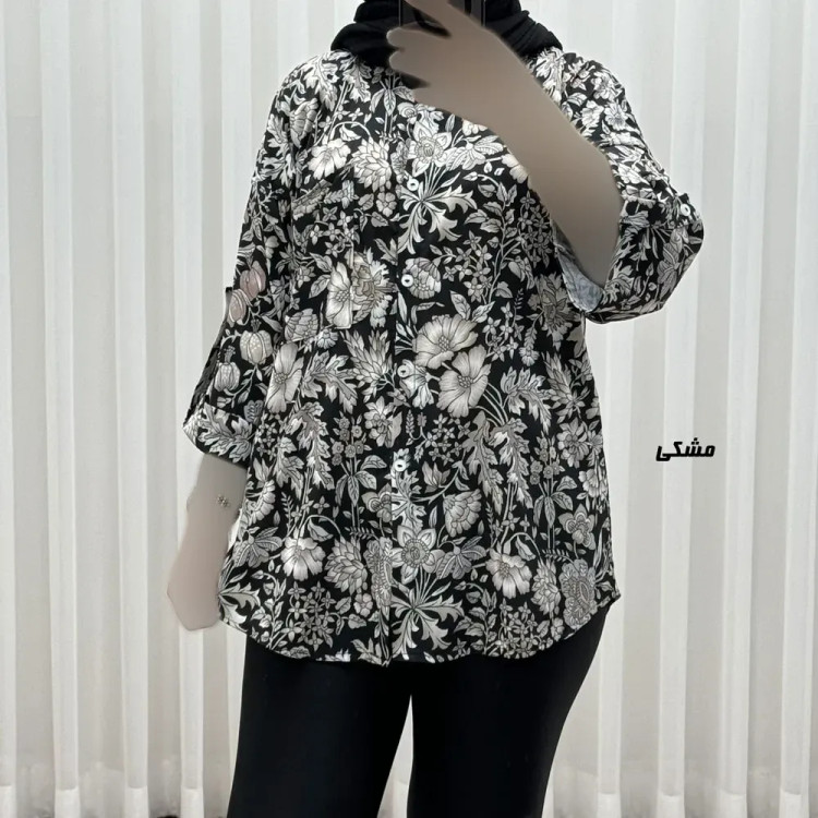 شومیز زنانه بوگاتی دکمهدار فری سایز مناسب تا سایز 50