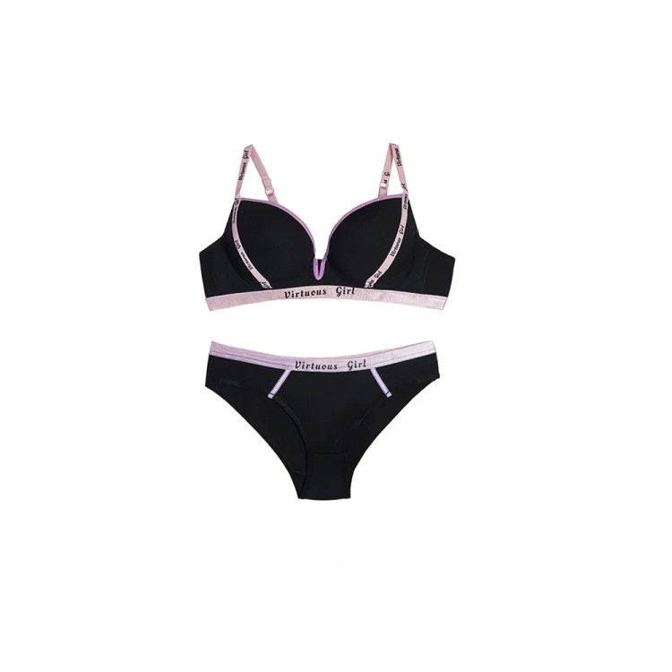 ست شورت و سوتین اسفنجی فنردار کش اسپرت VIRTUOUS GIRL سایز 75 تا 95 جنس فانریپ کبریتی