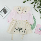 ست کت و سارافون دخترانه لنین نخی بهاره و تابستانه
