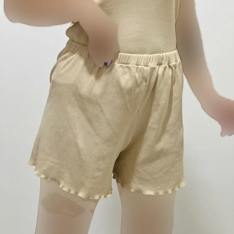 شورتک کبریتی زنانه کد 1190 طرح عروسکی فانتزی کمر کشی پنبه ای نرم