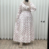 پیراهن عروسکی نخی زنانه و دخترانه فری سایز مناسب تا 46 همراه با کمربند