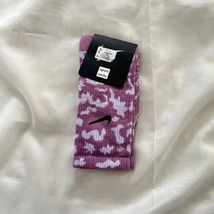 جوراب ورزشی ساق بلند نایکی طرح چریکی جنس نخ پنبه