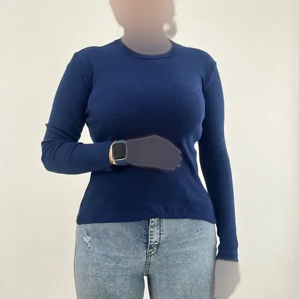 بلوز یقه گرد کبریتی زنانه کد 1225 مناسب سایز 38 تا 46