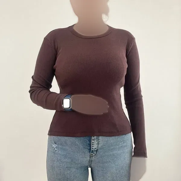 بلوز یقه گرد کبریتی زنانه کد 1225 مناسب سایز 38 تا 46