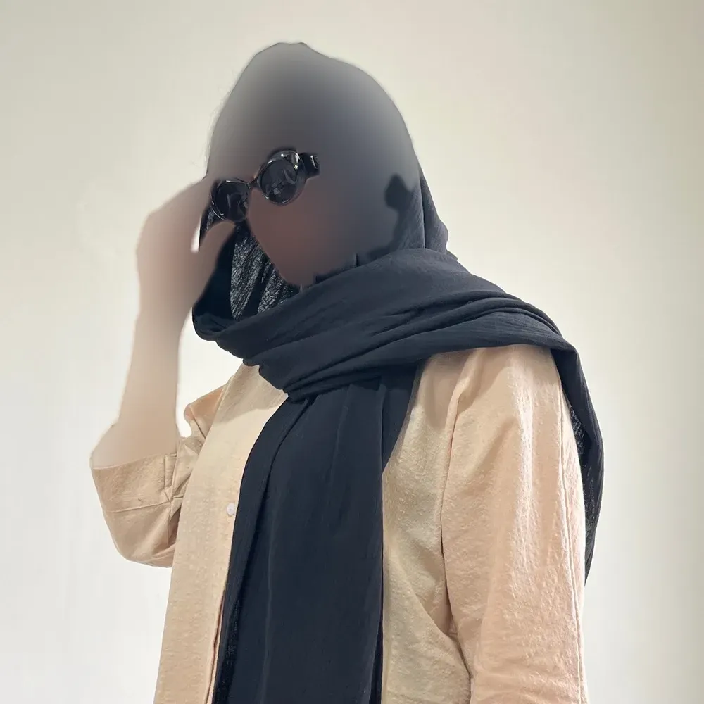 شال نخی زنانه کد 1366 ابعاد 70 در 184 سانتیمتر