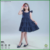 سارافون دخترانه کتان نخ تابستانی در دو سایز مناسب 5 تا 7 سال