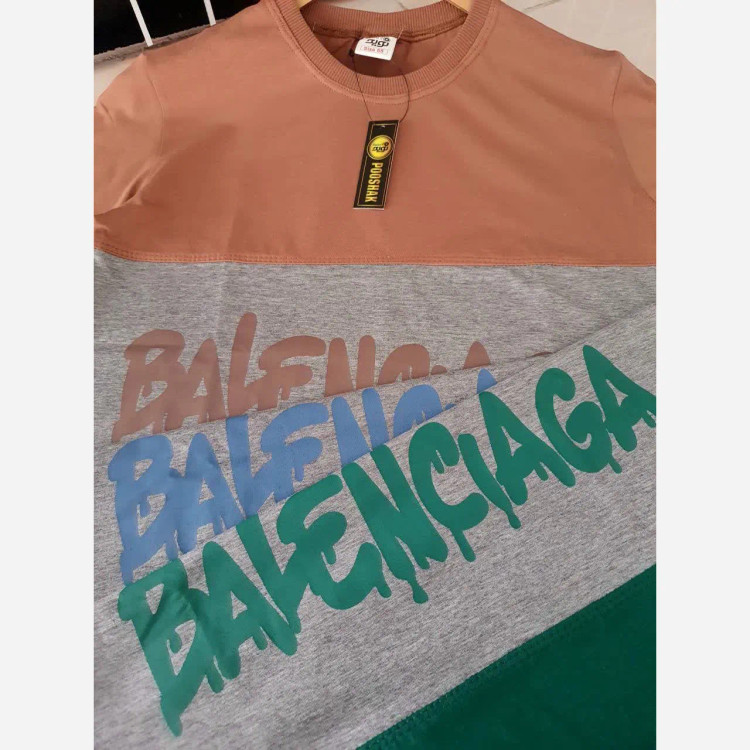 ست تیشرت و شلوارک اسپرت بچگانه طرح BALENCAGA جنس سوپر پنبه و ملانژ سایز 60 تا 70