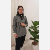 شومیز دخترانه لینن کالیفرنیا آستین کشدار مدل ریحانه مناسب بهار و تابستان