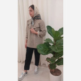 شومیز دخترانه لینن کالیفرنیا آستین کشدار مدل ریحانه مناسب بهار و تابستان