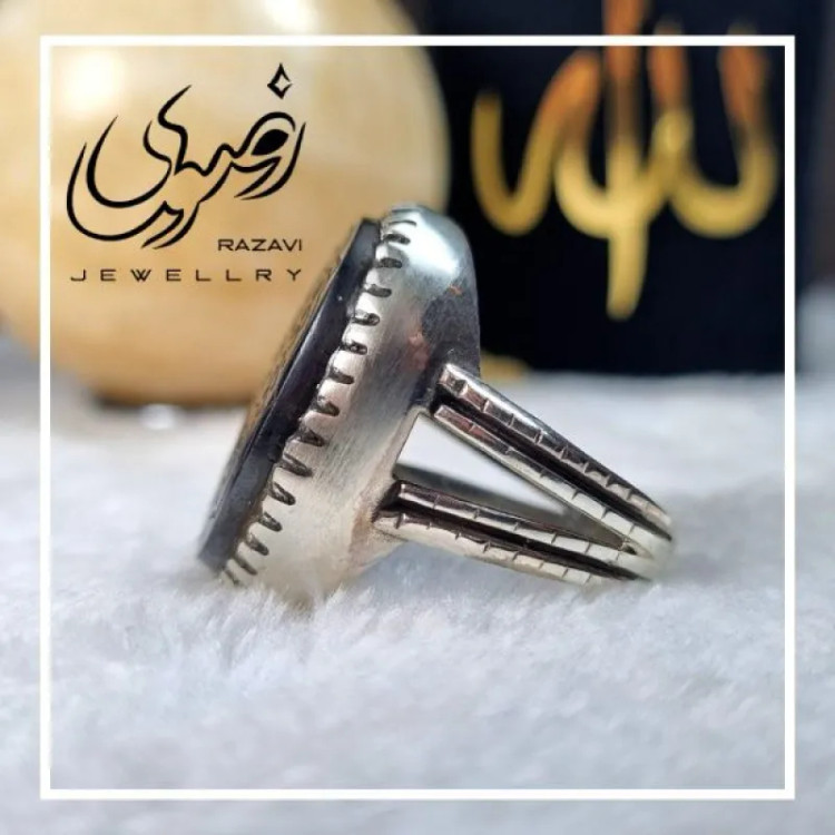 انگشتر حدید صینی مردانه با خواص افزایش رزق و روزی و اعتماد به نفس