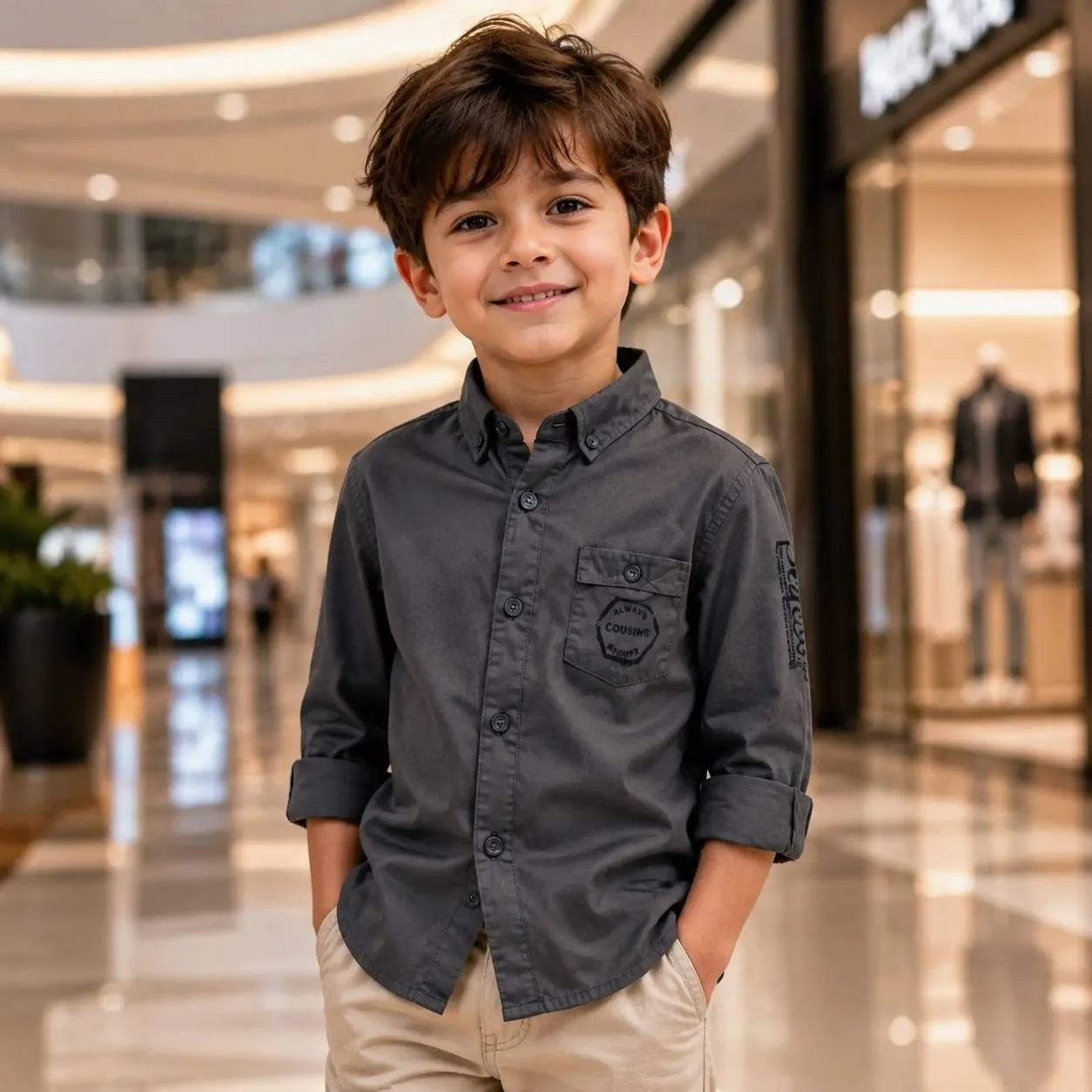 پیراهن کتان اسپرت پسرانه رنگ سبز مدل ترک