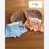 پک دو عددی شورت نخی بچگانه طرح دایناسور مناسب 3 تا 10 سال