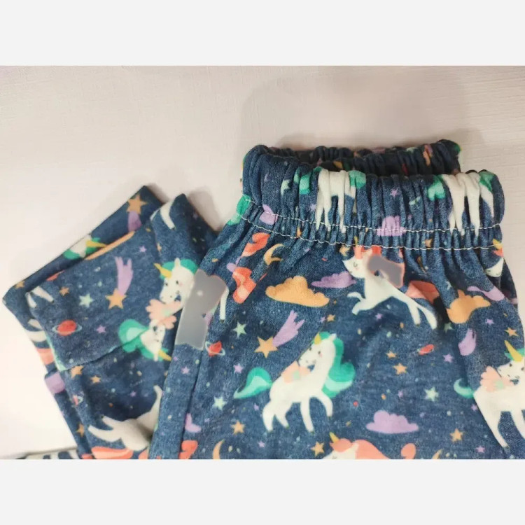 ست بلوز و شلوار راحتی دخترانه طرح پرنسس و اسب تک شاخ