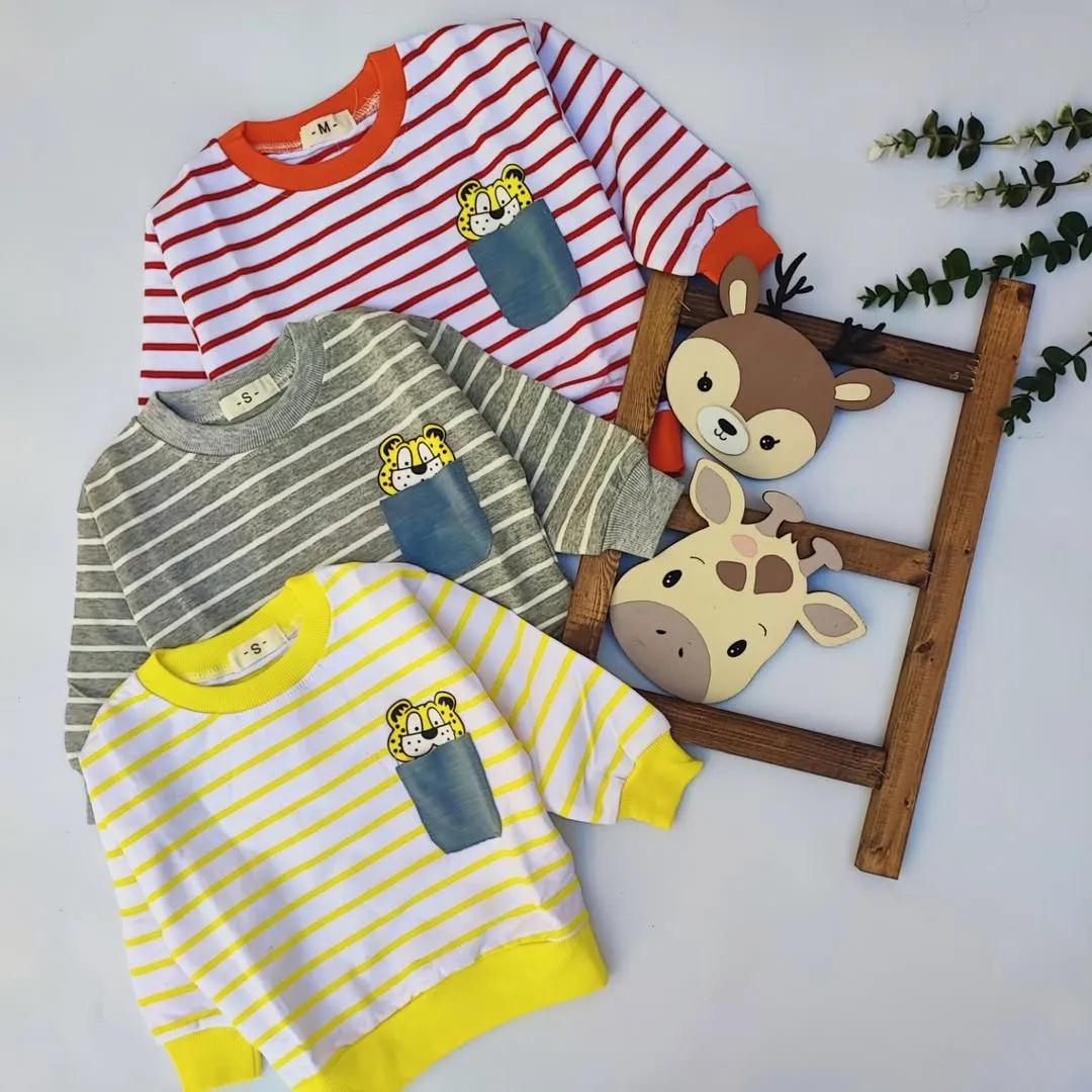 بلوز تک اسپرت بچگانه دخترانه و پسرانه طرحدار وارداتی سایز 80 تا 110