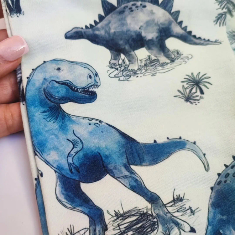 ست بلوز و شلوار راحتی بچگانه طرح دایناسور جنس نخ پنبه
