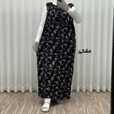 پیراهن ساحلی زنانه نخی آستین حلقه ای فری سایز مناسب تا سایز 52