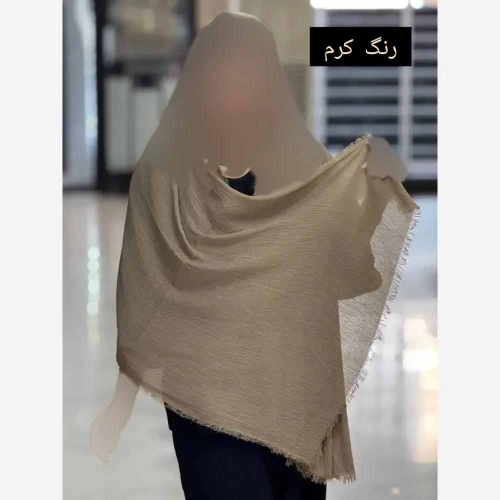 شال زنانه ریزپلیسه برشکا قواره دار تابستانه بسیار نرم و لطیف