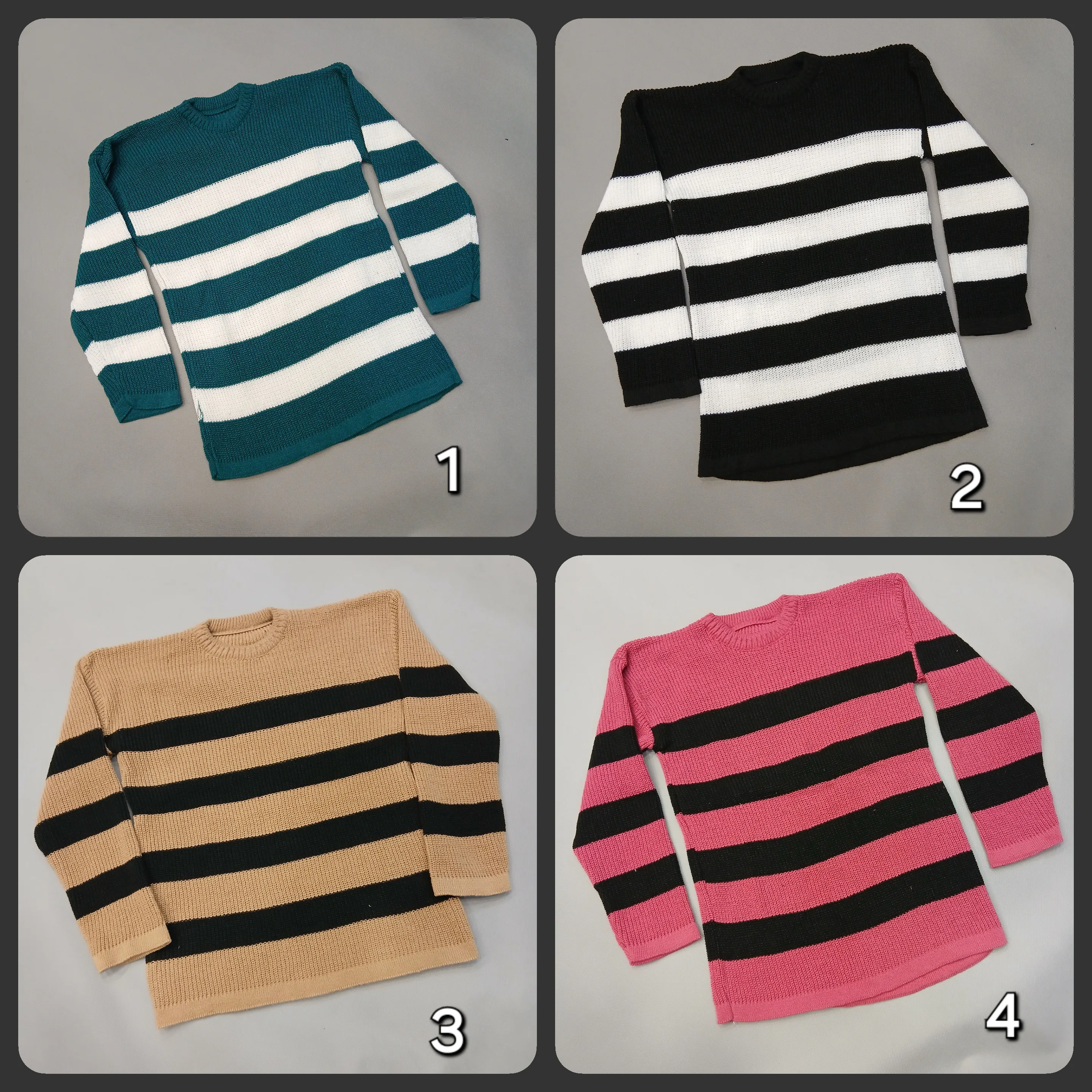 بافت مردانه راه راه فری سایز مناسب فصل سرما