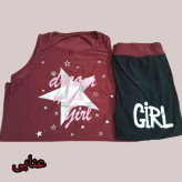 ست تاپ و شلوارک زنانه جنس فیلامنت فول کش سایز 38 تا 48