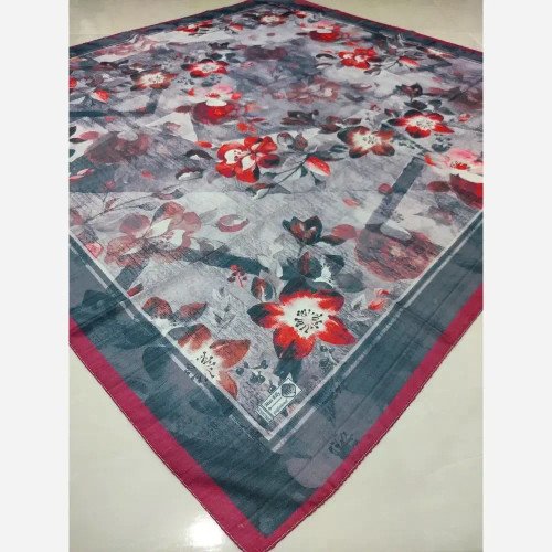 روسری نخی زنانه قواره بزرگ 120 سانتی متری دوردوخت