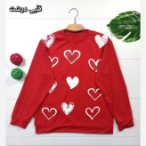 بلوز زنانه یقه گرد طرح دار جنس دورس مناسب سایز 36 تا 44