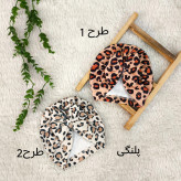 توربان یلدایی کلاه مجلسی نوزادی بچگانه پلنگی پنبه کبریتی تک سایز