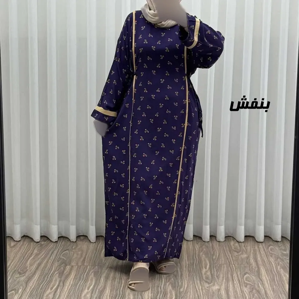 پیراهن ساحلی زنانه نخی گلریز فری سایز مناسب تا سایز 52 با کمر کشی
