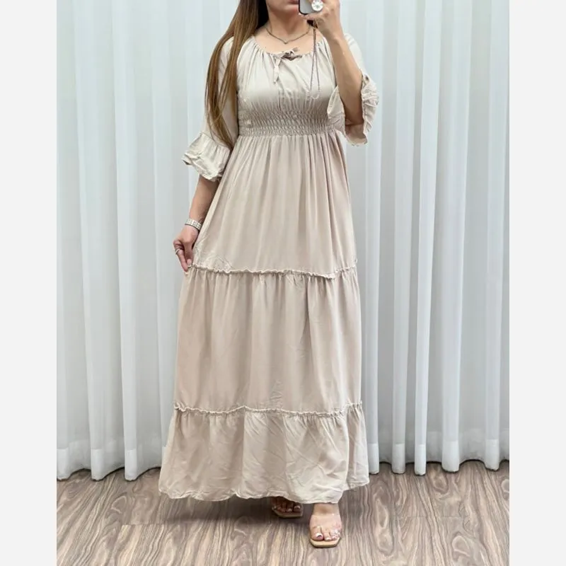 ساحلی عروسکی ململ فری سایز مناسب 40 تا 48 نخ ململ