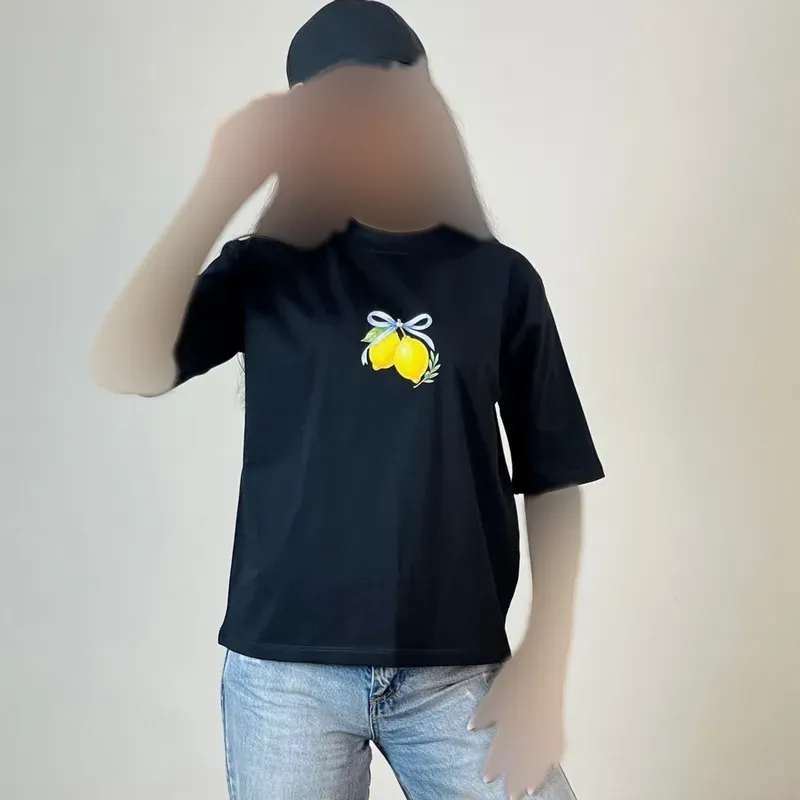 تیشرت نخ پنبه لیمو فری سایز