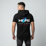 تی شرت مردانه آستین کوتاه الیاف نخی کلاهدار مدل HOPE