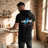 تی شرت مردانه آستین کوتاه الیاف نخی کلاهدار مدل HOPE