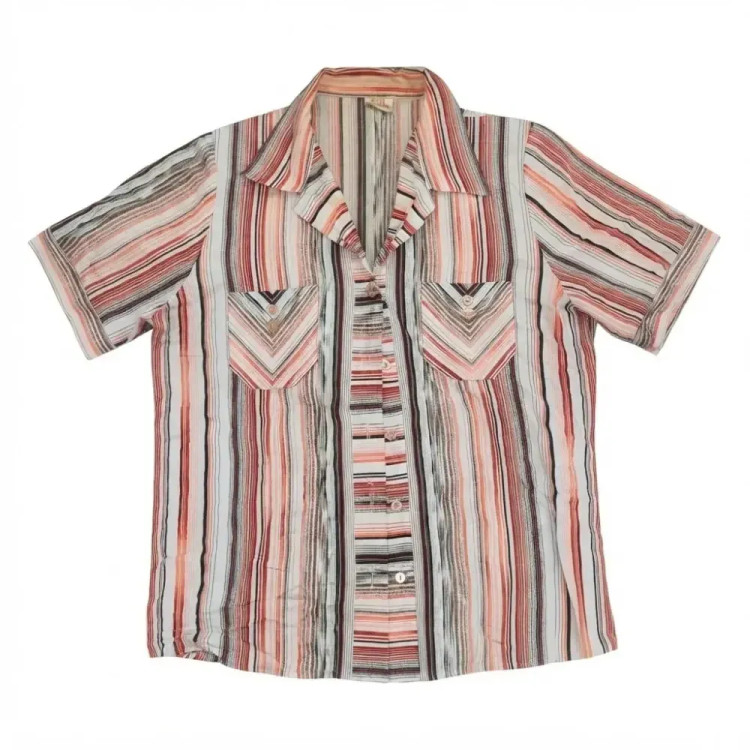 شومیز نخی زنانه وارداتی طرح و رنگ میکس قواره آزاد سایز 40 تا 48