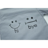 ست کت شلوار و تیشرت دخترانه طرح HI BYE رنگ طوسی