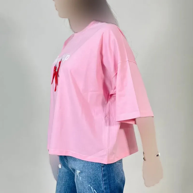 تیشرت نخ پنبه باکسی طرح فلفل قواره لش سایز 36 تا 50