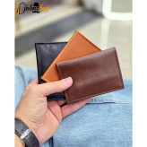 جاکارتی چرم طبیعی گاوی مدل برگی دارای 4 جای کارت