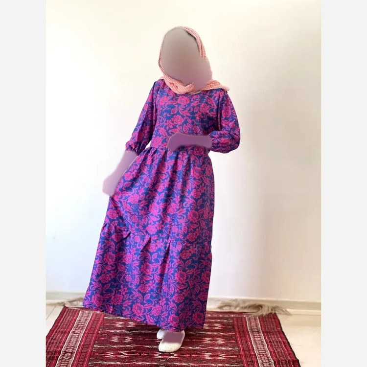 پیراهن ساحلی زنانه جنس فلور بوگاتی فری سایز قد 135