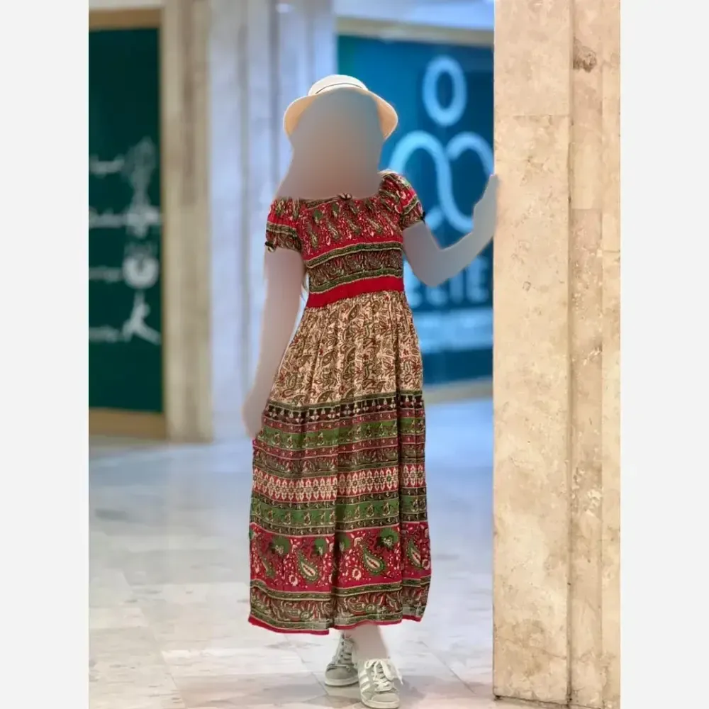 پیراهن کریشه هندی نخ کریشه هند فری سایز