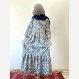 پیراهن ساحلی زنانه جنس فلور بوگاتی فری سایز قد 135