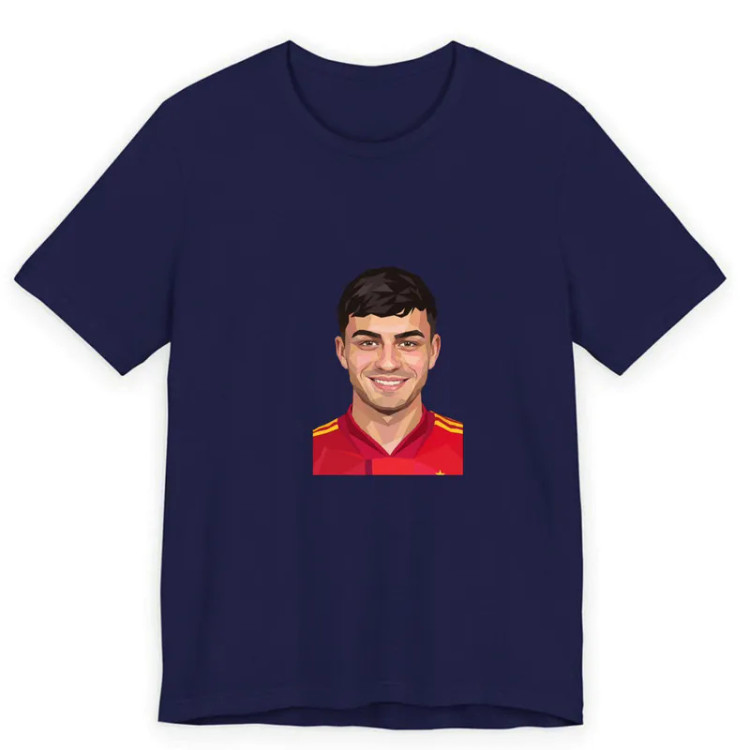 تیشرت آستین کوتاه یقه گرد مردانه پاد آفرین مدل جام جهانی اسپانیا پدری